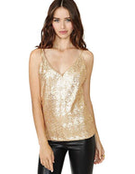 Load image into Gallery viewer, Factory Wholesale Clothing Curve Plus Sequin Strappy Vest Tops
