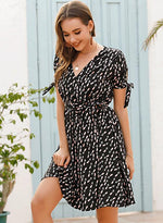 Load image into Gallery viewer, Chiffon Print Midi Dresses For Lady
