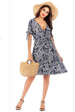 Load image into Gallery viewer, Chiffon Print Midi Dresses For Lady
