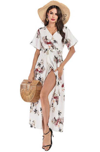 Online Wholesale Print Chiffon Maxi Dress For Your Boutique