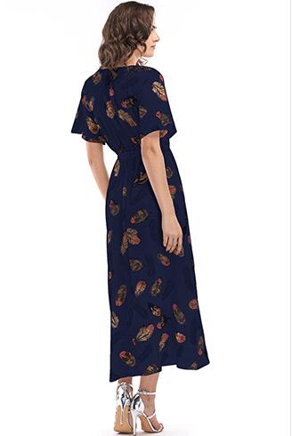 Online Wholesale Print Chiffon Maxi Dress For Store Collections