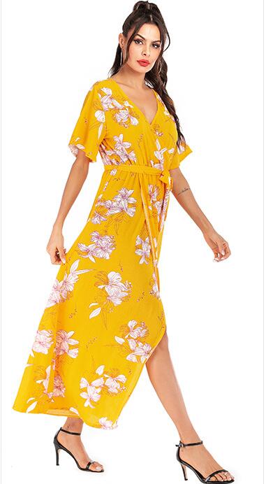 Online Wholesale Print Chiffon Maxi Dress For Store Collections