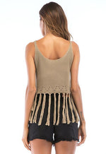 Load image into Gallery viewer, Factory Online Fringe Knit Crop Top For Womens
