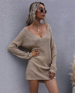 Load image into Gallery viewer, Chic V Neckline Solid Sweater Tops For Women
