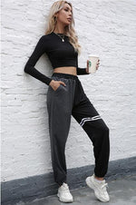 Load image into Gallery viewer, High Street Fashion Color Contrast Sweat Harem Pant
