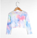 Load image into Gallery viewer, Tie Dye Crop Shirt For Kids Girls
