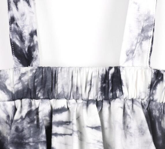 Latest Designer Tie Dye Strappy Dress For Girls