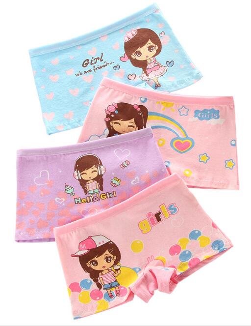 Online Wholesale Kids Girl Cotton Cartoon Basic Underwear