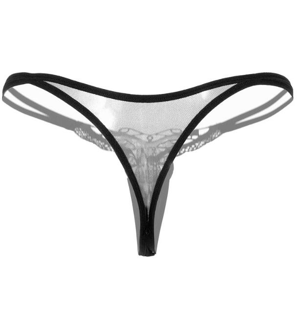 Hot Sexy Embroidery Pearl Massage T Thong For Lady