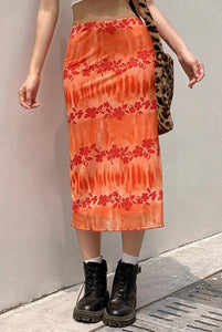Fashion Print A Line Skirt
