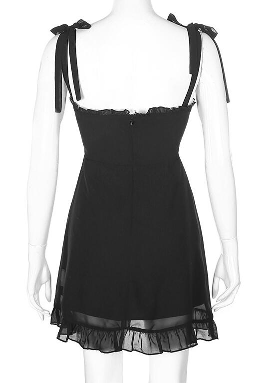 Belted Sling Mini Dresses For Ladies