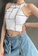 Load image into Gallery viewer, Summer Stylish Color Block Crop Top
