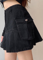 Load image into Gallery viewer, Ancient Styles Cargo Denim Skirts
