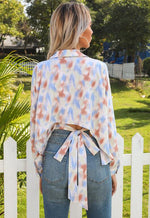 Load image into Gallery viewer, Belt Waist Back Tie Dye Shirts From Fashion Riva
