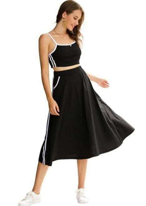 Latest Designer Styles Two Piece Midi Dresses Skirt On Fahionriva