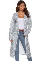 Load image into Gallery viewer, Knit Print Long tunic Coats Outerwear

