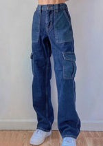 Load image into Gallery viewer, Denim Cargo Pants for Lady
