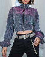 Load image into Gallery viewer, Neon and Fluorescent Crop Jacket Outerwear Wholesale for Lady
