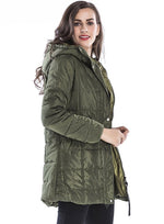 Load image into Gallery viewer, Lady Quilt Hoodie Jacket Outerwear From Fashion Riva
