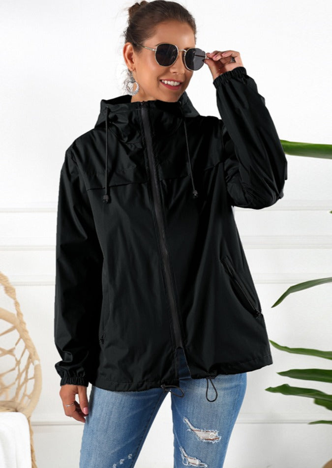 Plus Curve Water-Proof Hooded Jacket Outerwear