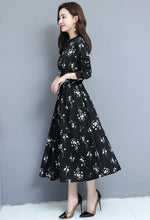 Load image into Gallery viewer, Chiffon Print Midi Dresses for Womens
