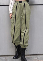 Load image into Gallery viewer, Zipper Leg Color Contrast Cargo Pants Wholesalers
