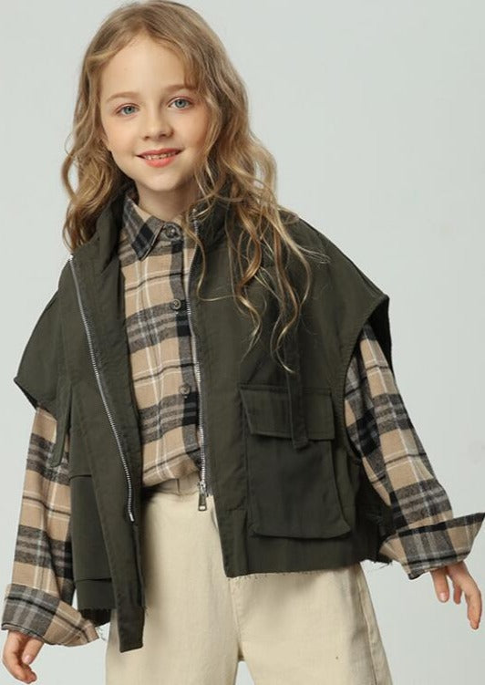 Kid Girl Outerwear Gilet Vests Wholsale Online