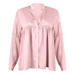 Load image into Gallery viewer, Fashion Solid RuffleTop Blouses Plus Online shop
