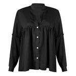 Load image into Gallery viewer, Fashion Solid RuffleTop Blouses Plus Online shop
