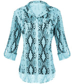 Load image into Gallery viewer, 3/4 Sleeve Print Top Shirts Online Wholesale
